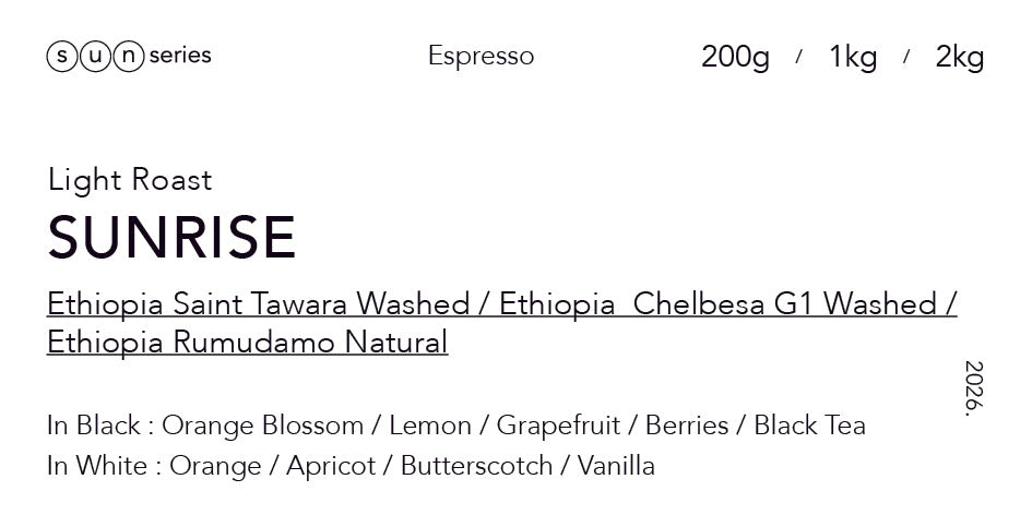 日出 SUNRISE - 淺焙配方