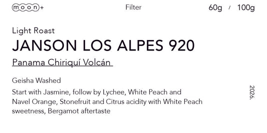 Panama Janson Los Alpes 920 Geisha Washed