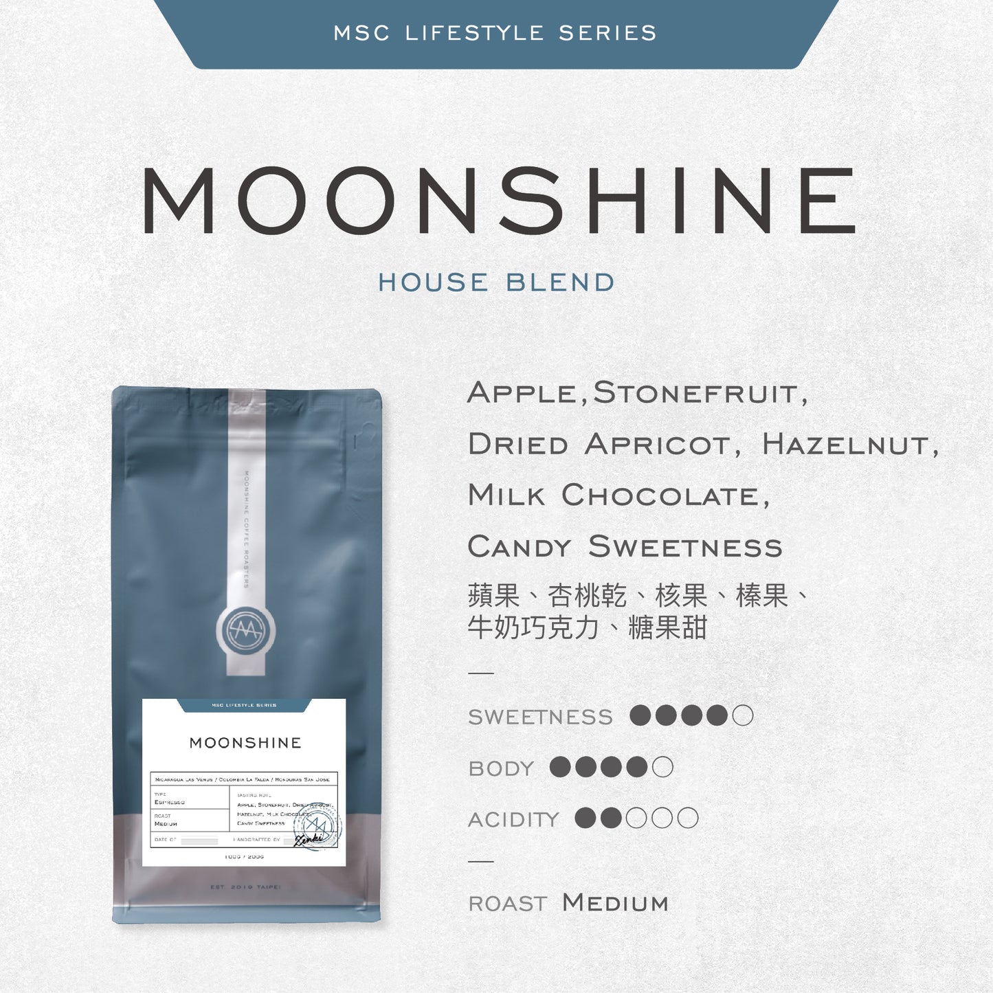 月光MOONSHINE - 中焙配方